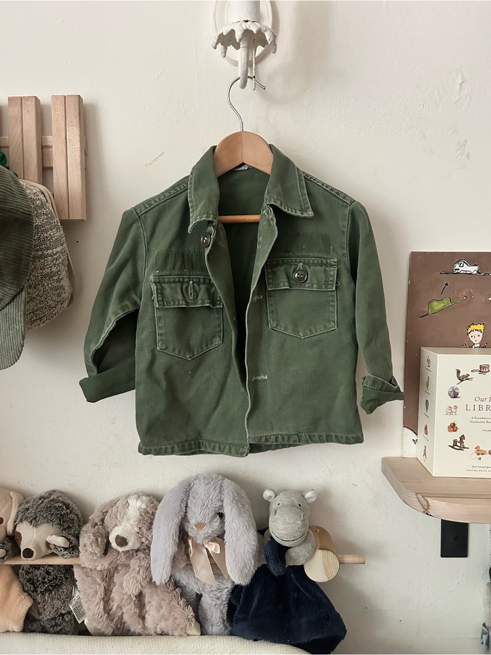 Kids Olive Green Utility Jacket